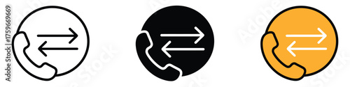 Call back, transfer icon vector. smooth communications and excellent customer service experience symbol. vector illustration.