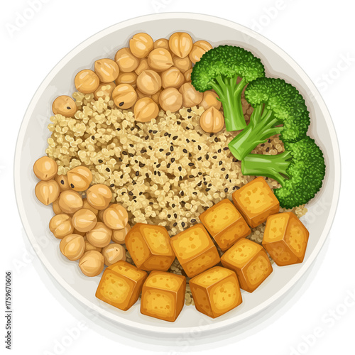 Healthy Bowls and Fresh Salads Vector Set | Smoothie Bowl and Green Salad Outline-Flat Icons on White Background