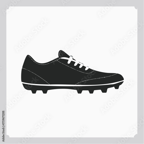 Soccer shoe silhouette, Soccer shoe vector design