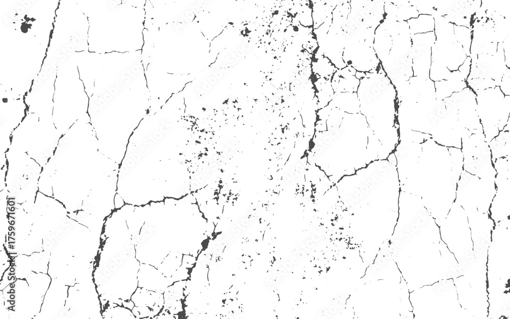 Fototapeta premium texture of old wall, a black and white vintage of cracked concrete scribble effect.Dust Overlay Distress Grain ,Simply Place illustration