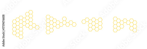 Honeycomb bee icon on white background. honeycomb icon . Natural honeycomb icons collection. Beeswax hive icons. eps 10 
