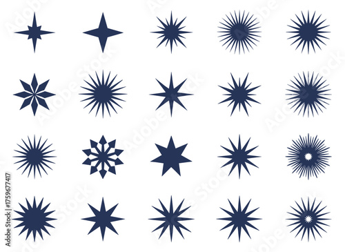 Sparkle Star Icon Set: a sparkling collection of star icons in various forms, including stars, constellations, and galaxies