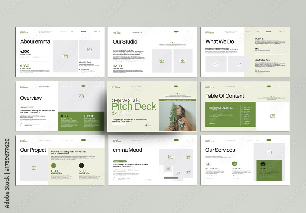 Pitch Deck Presentation Template Stock Template | Adobe Stock