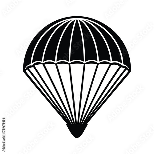 Vintage retro parachute silhouette
