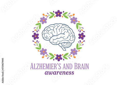 Alzheimer's and Brain Awareness Month: brain and flower