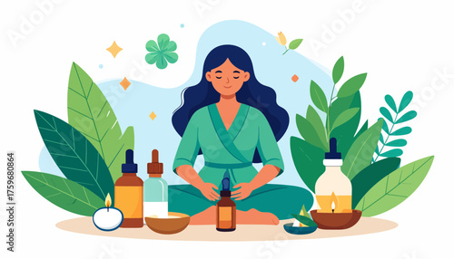 Find Inner Peace with Meditative Aromatherapy Practice for Serene Wellness, a Modern Spa Experience Focused on Relaxation and Self Care with Natural Elements