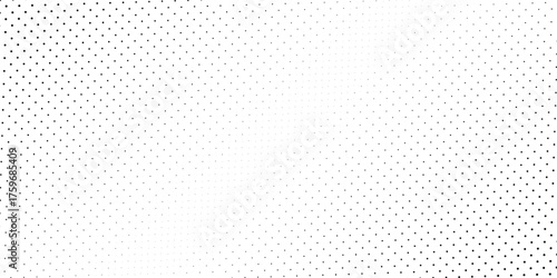 Dotted gradient halftone background. Horizontal seamless dots pattern in pop art style. Abstract modern stylish texture. Vector illustration.