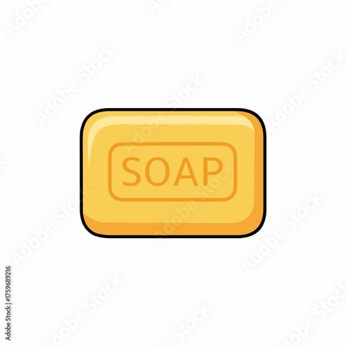 Bar of Soap Illustration for Cleanliness and Hygiene