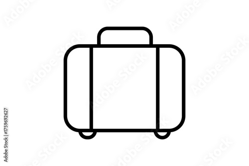 Suitcase icon. guest service icon . suitable for web site, app, user interfaces, printable etc. line icon style. simple vector design editable