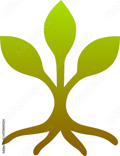Support, connection to the earth, stability. A minimalist tree with roots is a symbol of grounding and inner stability.