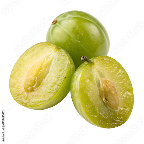 A whole kakadu plum isolated on a transparent background

