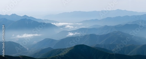 Wallpaper Mural mountains in the fog Torontodigital.ca