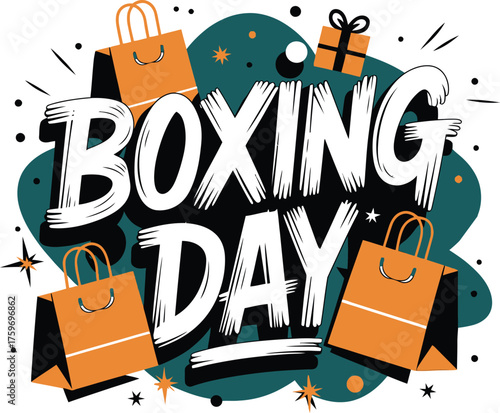 Boxing Day Sale Vector Typography Design