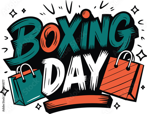 Boxing Day Sale Vector Typography Design