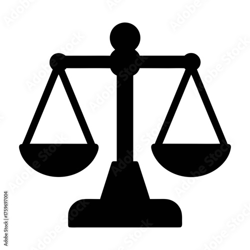Find justice balance scale law legal weight libra symbol court system equality icon graphic