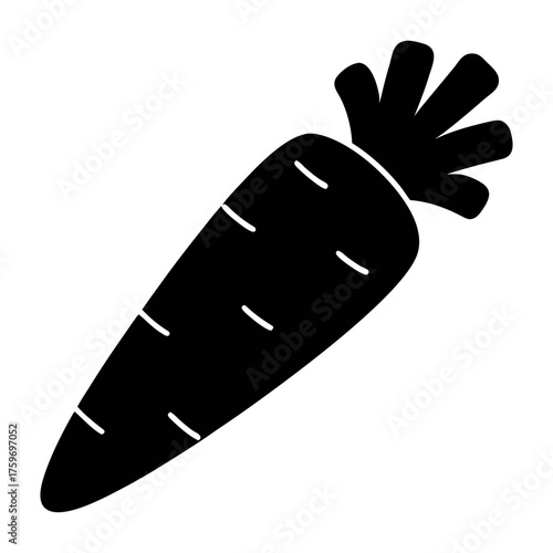 Vector graphic of a carrot vegetable for healthy eating and vegan lifestyle design element clip art