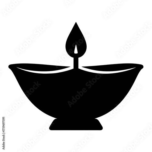 Diwali diya lamp vector graphic for deepavali festival of lights hinduism celebration design art