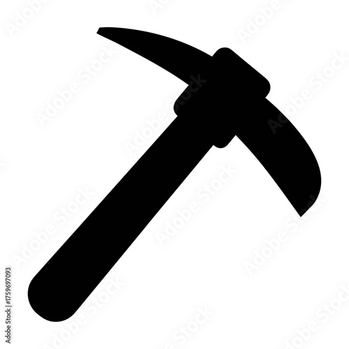 Pickaxe mining tool vector illustration for construction demolition and excavation projects icon