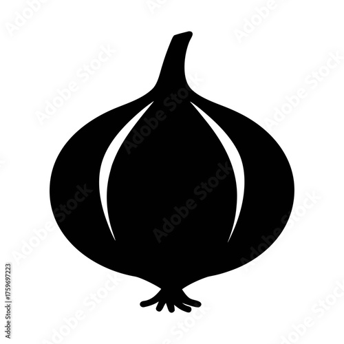 Onion vector icon illustration, vegetable clip art, healthy food symbol, cooking ingredient graphic design