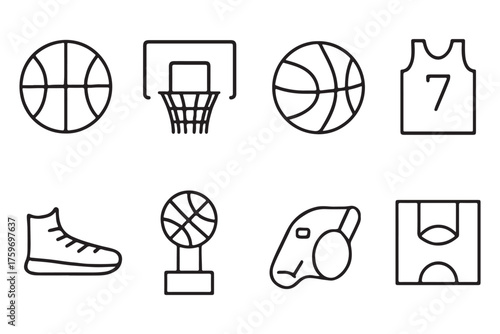 basketball sport equipment solid icon . Basketball logo vector icon
