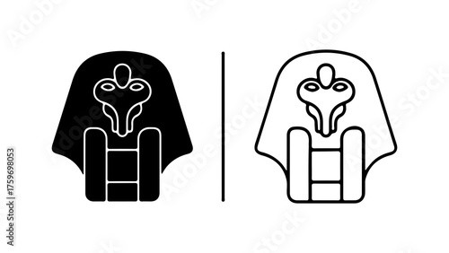 Ancient egyptian mummy icon with transparent background