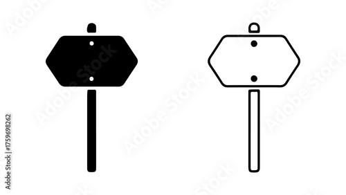 Wooden signpost with transparent background