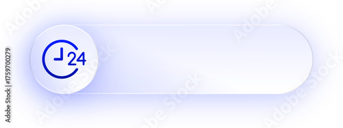 Glowing 24 Hour Clock Button