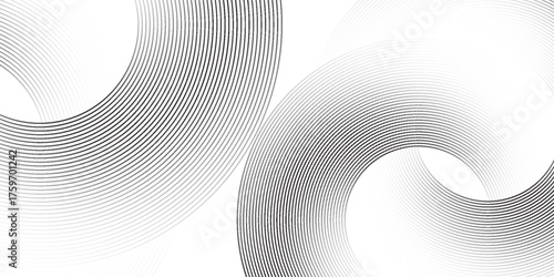 Black mascara circular texture, brush stroke isolated on white background. vector illustration eps10