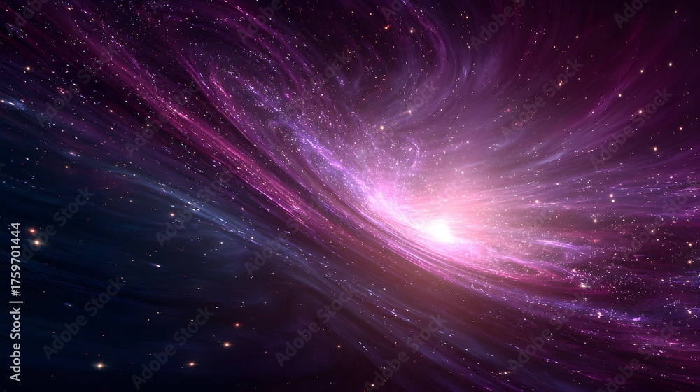 Fototapeta premium Vibrant nebula with swirling cosmic dust and distant stars.