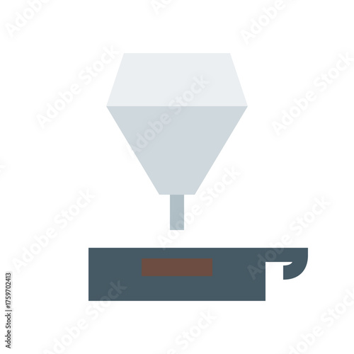 Pour-Over Coffee Dripper and Mug Set Flat Icon
