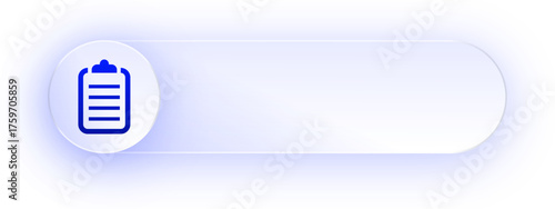 Glowing Clipboard List Button