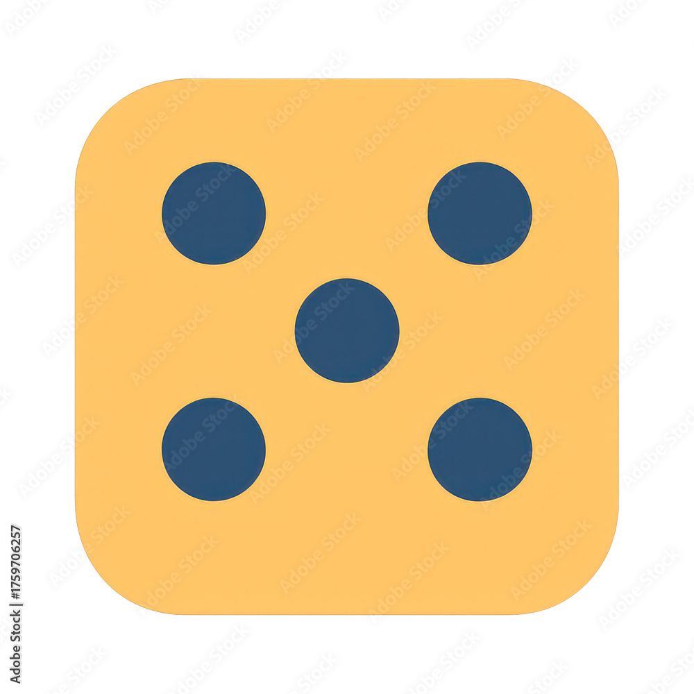Fototapeta premium PNG Minimalist dice icon design.