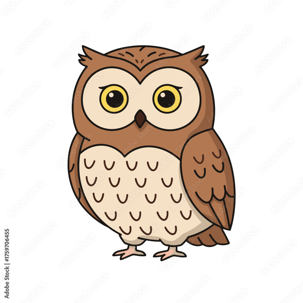 Obraz premium Simplified Owl
