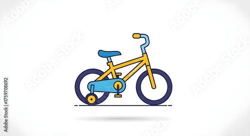 Kid bicycle icon vector illustration