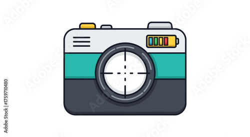 Camera lens target for precision photography capturing accurate visuals and creative focus perfect for photography design or editorial illustration.