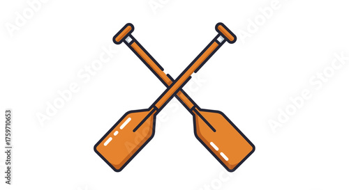 crossed oars illustration a graphic of crossed oars for recreational sports blogs rowing club websites or nautical design projects active lifestyle watersports