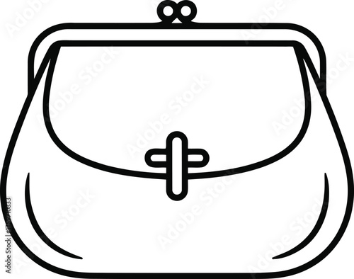 Coin purse isolated on transparent background