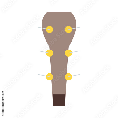 Electric Guitar Headstock with Tuners Icon