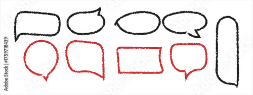 Hand Drawn Speech Bubble Doodle Vector Set