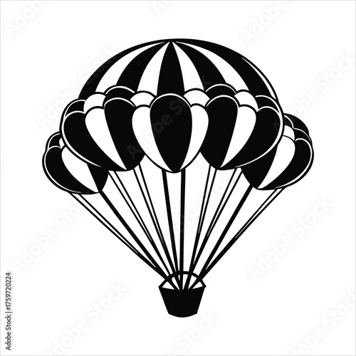 Festival parachute with balloons