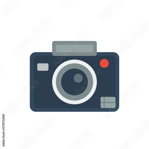 Vintage Camera Icon Flat Design
