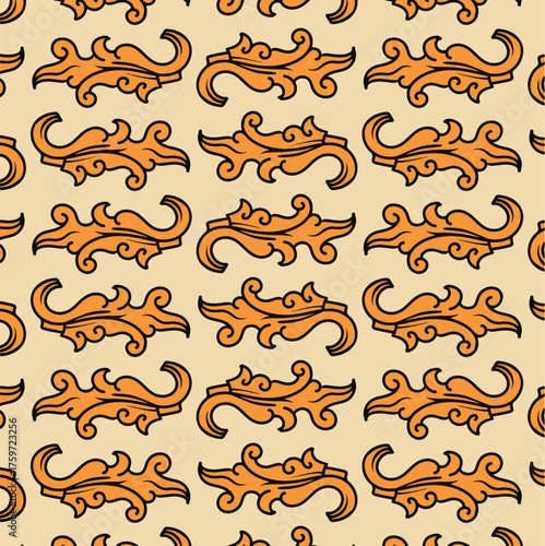 featuring a classic vintage carved ornamental pattern design
