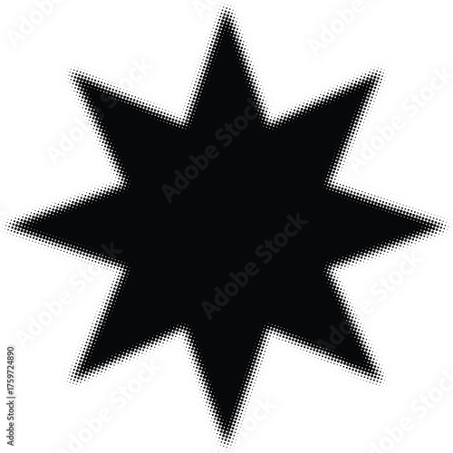 Mysterious Star: A dark and enigmatic eight-pointed star stands against a subtly textured background, its sharp points hinting at the vastness of the universe. 