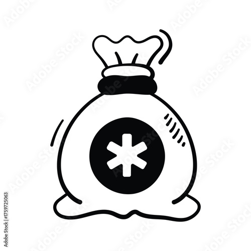 Money bag with medical cross symbolizing healthcare finance vector design