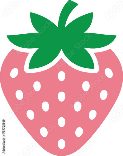 Strawberry icon . Flat cute strawberry icon vector illustration design.  strawberry fruit stencil icon silhouette vector illustration.