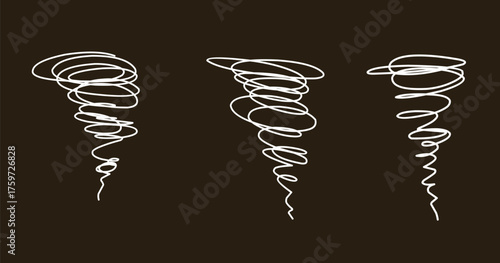 set vector of wind sketch illustration.eps