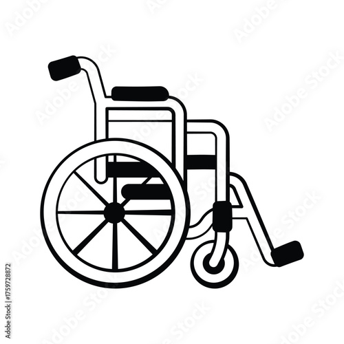 Wheelchair icon representing disability care, patient support, and rehabilitation services.