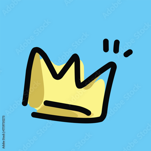 crown vector icon symbol design hand drawn.eps