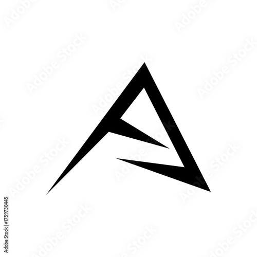 Letter a logo in minimalist style	