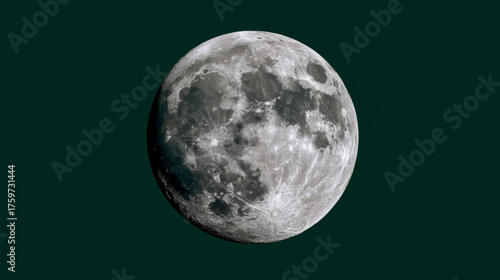 Majestic full moon shining over starry Milky Way night sky, celestial astronomy inspired vector background perfect for cosmic presentations and designs.